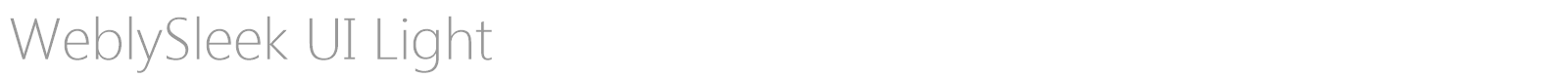 WeblySleek UI Light font preview